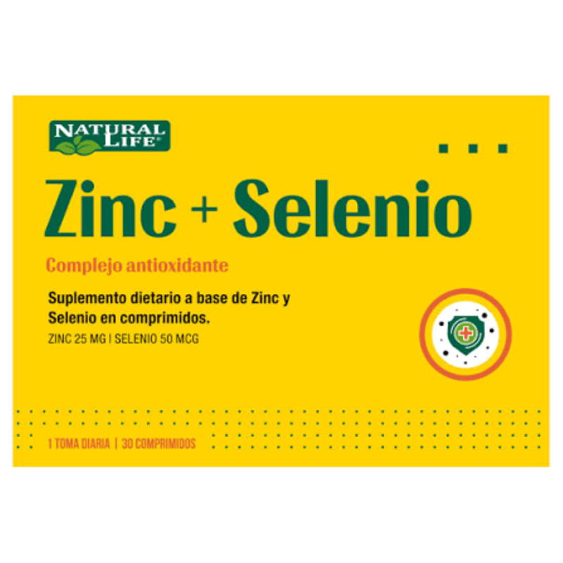 ZINC SELENIO NATURAL LIFE 30 COMP