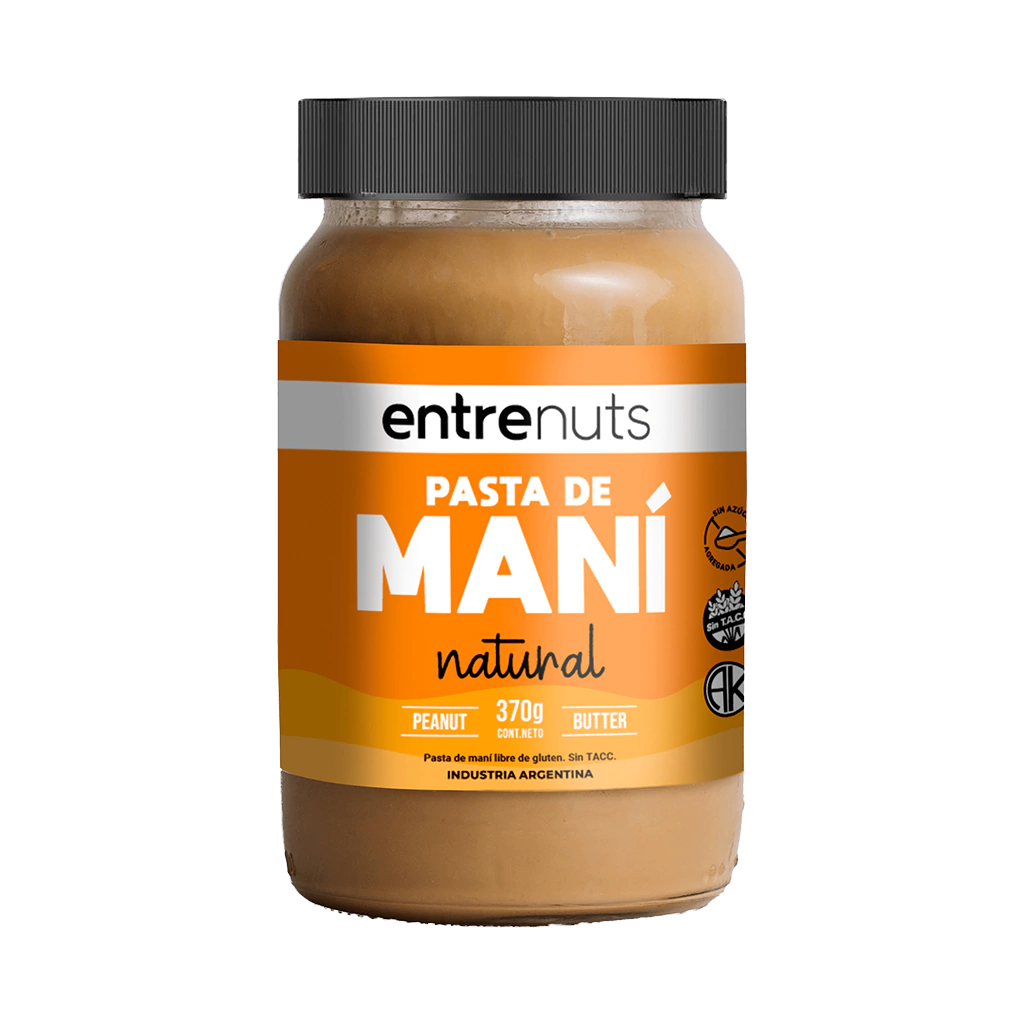 PASTA DE MANI NATURAL ENTRENUTS 370 G