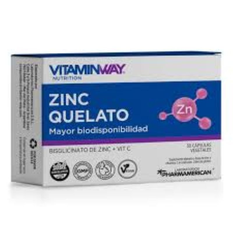 ZINC QUELATO VITAMINWAY 30 CAPS