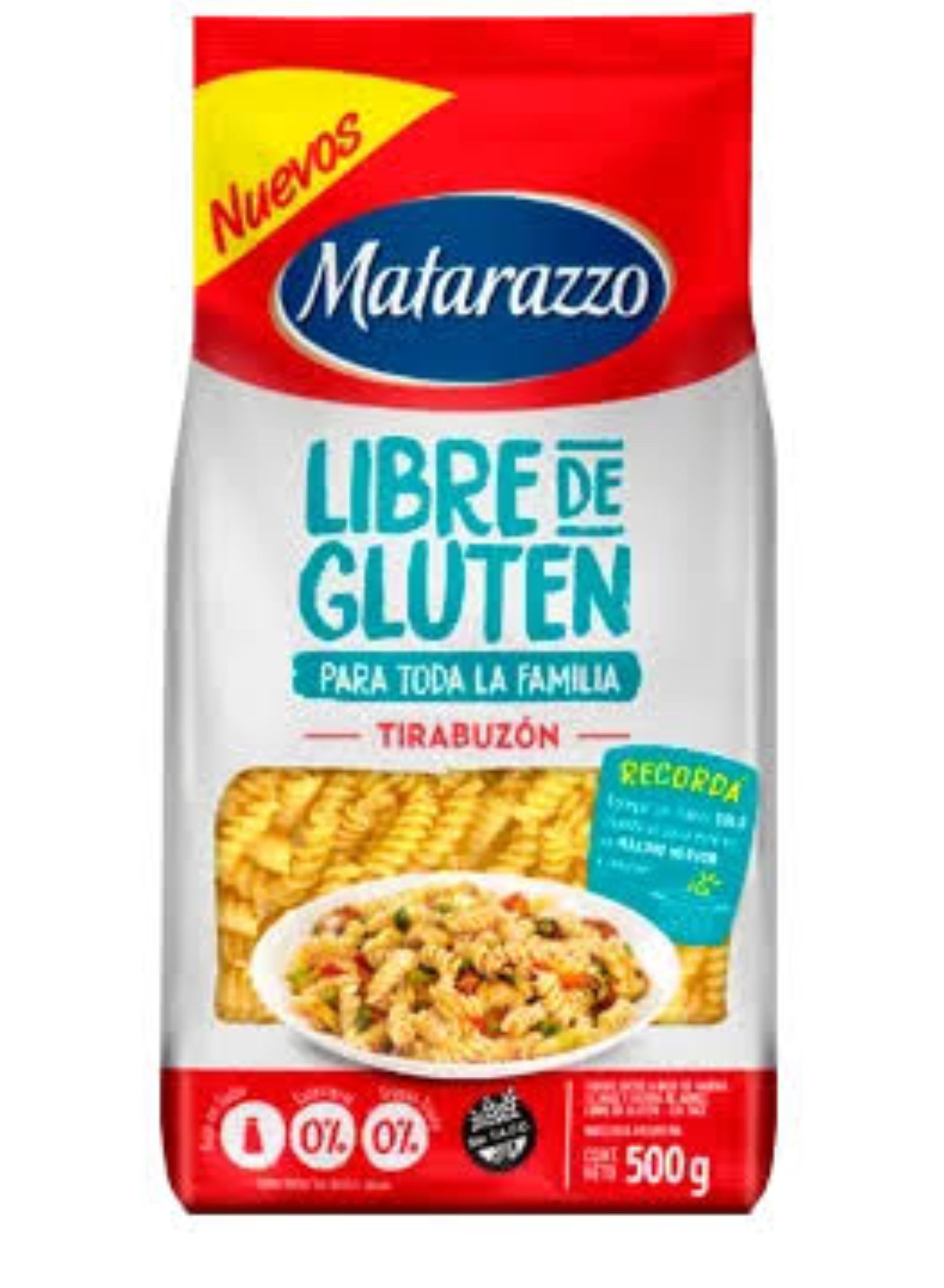 FIDEOS MATARAZZO TIRABUZON SINTACC 500GR