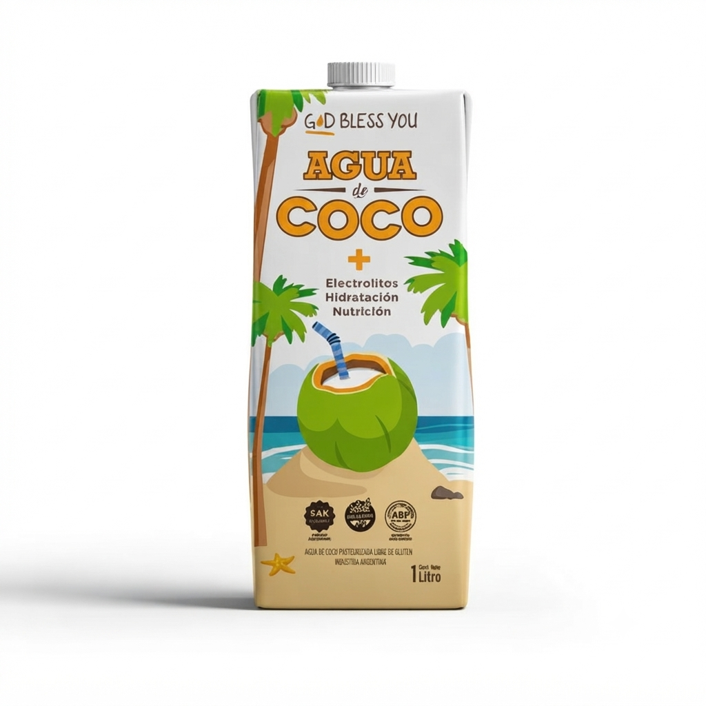 AGUA DE COCO GOD BLESS YOU 1L