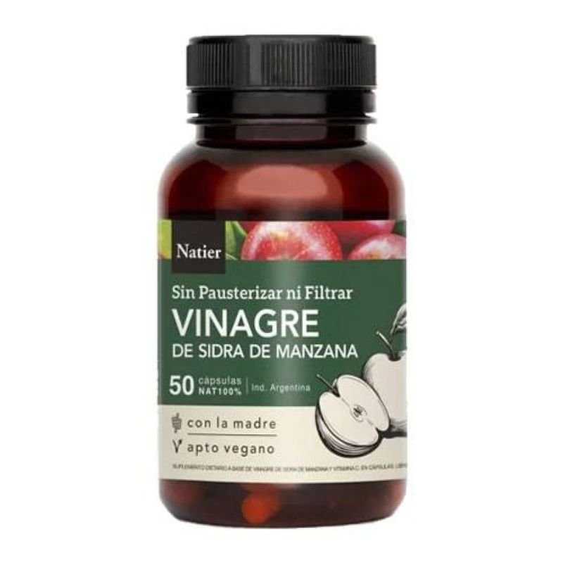VINAGRE DE MANZANA 50 CAPS NATIER