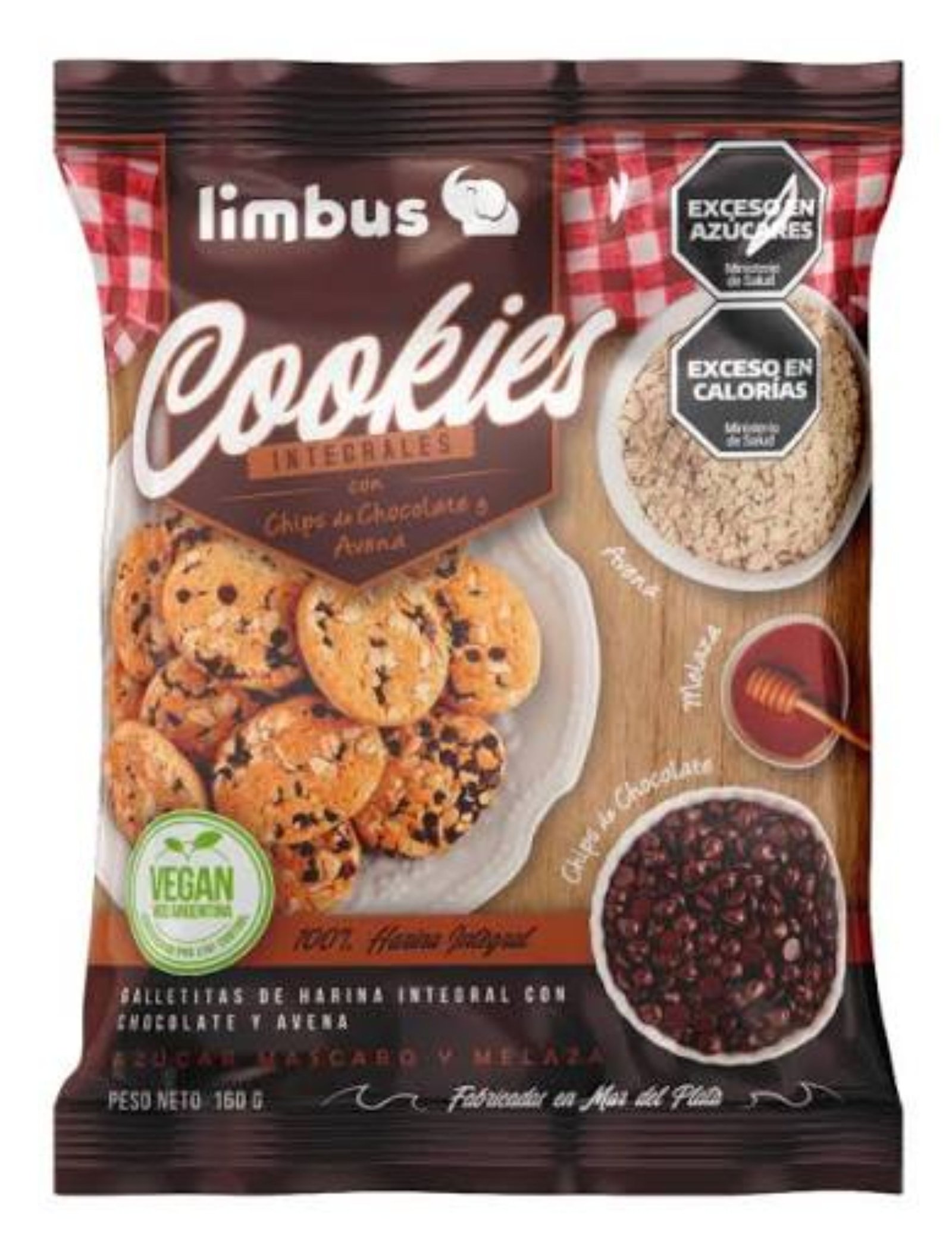 COOKIES INTEGRALES CON CHIPS LIMBUS 160G