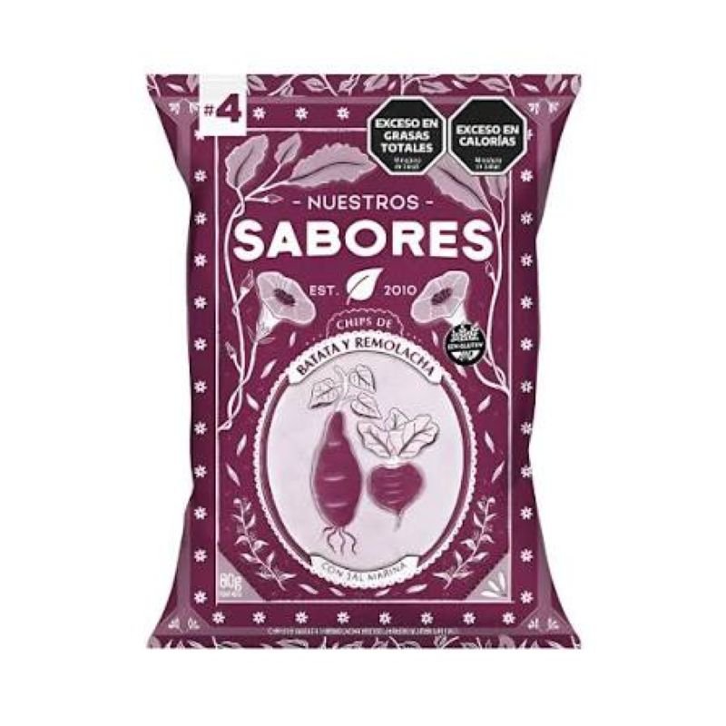 CHIP REMOLACHA BATATAS Y SAL MARINA NUESTROS SABORES 80 G