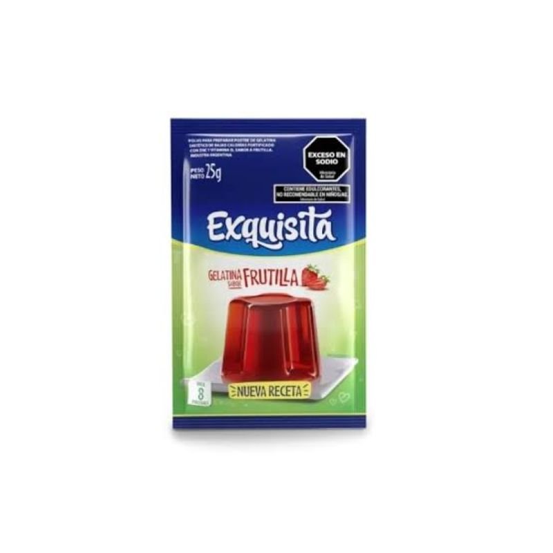 GELATINA FRUTILLA EXQUISITA SIN AZUCAR 25GR