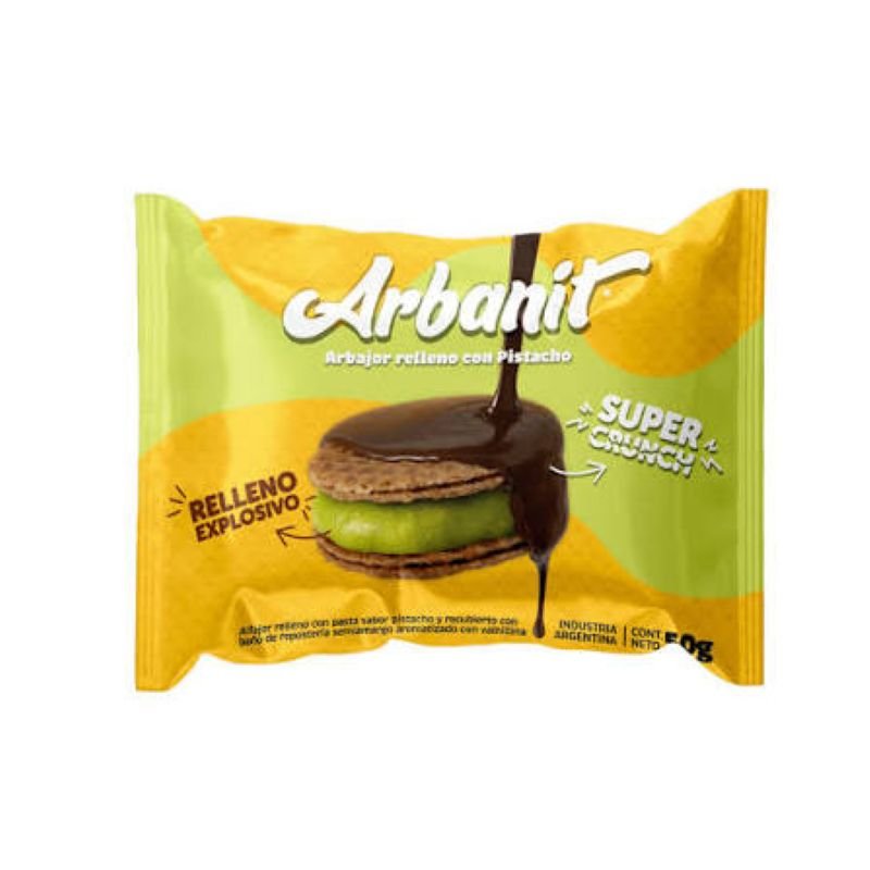 ALFAJOR RELLENO DE PISTACHO ARBANIR 50GR