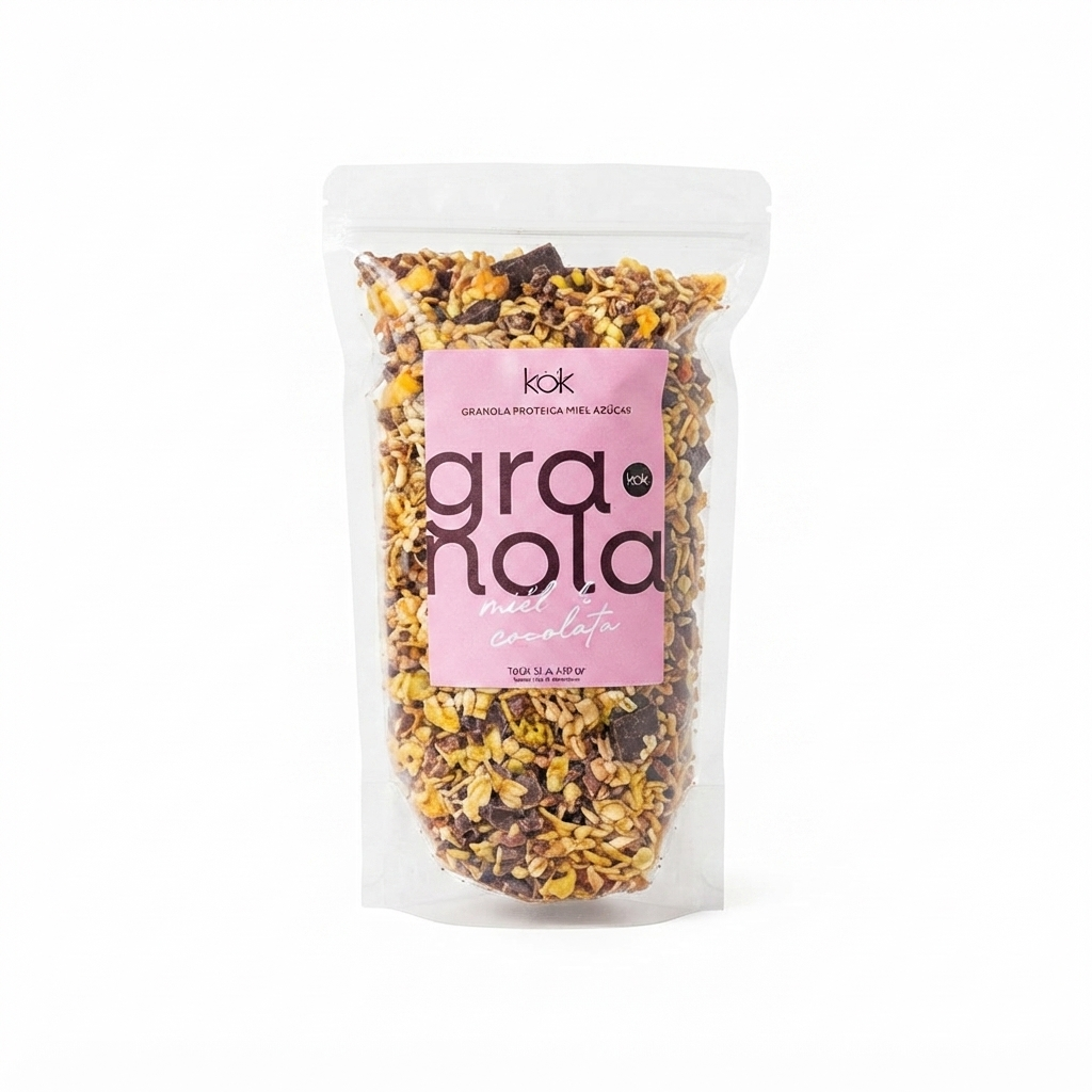 GRANOLA PROTEICA MIEL Y CHOCOLATE KOK 430GR
