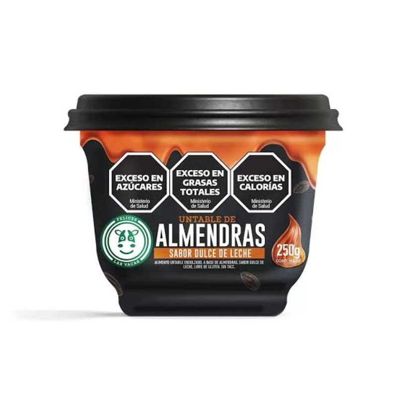 UNTABLE DE ALMENDRAS DULCE DE LECHE FELICES LAS VACAS 250GR