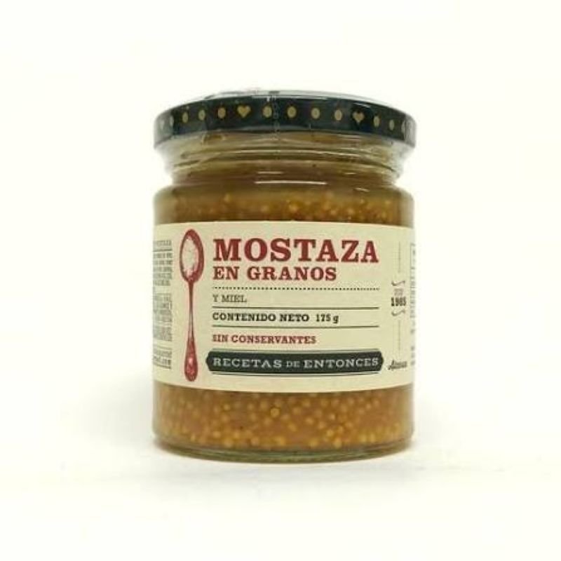 MOSTAZA EN GRANOS Y MIEL RECETAS DE ENTONCES 175 G