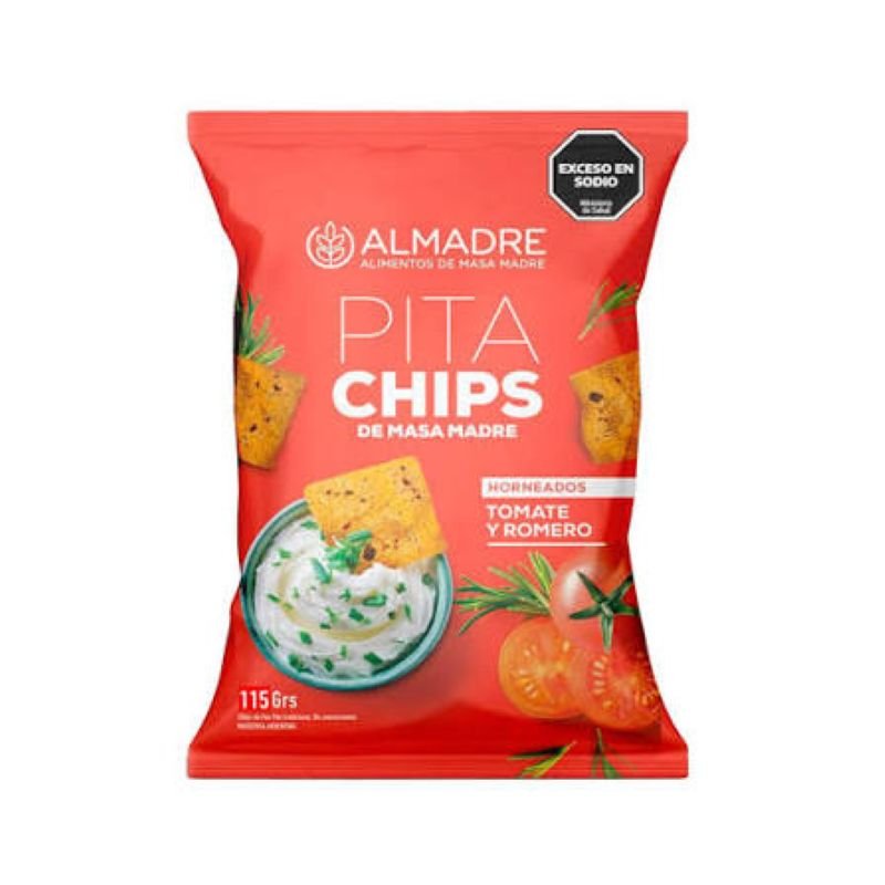 PITACHIPS TOMATE Y ROMERO 115GR ALMADRE