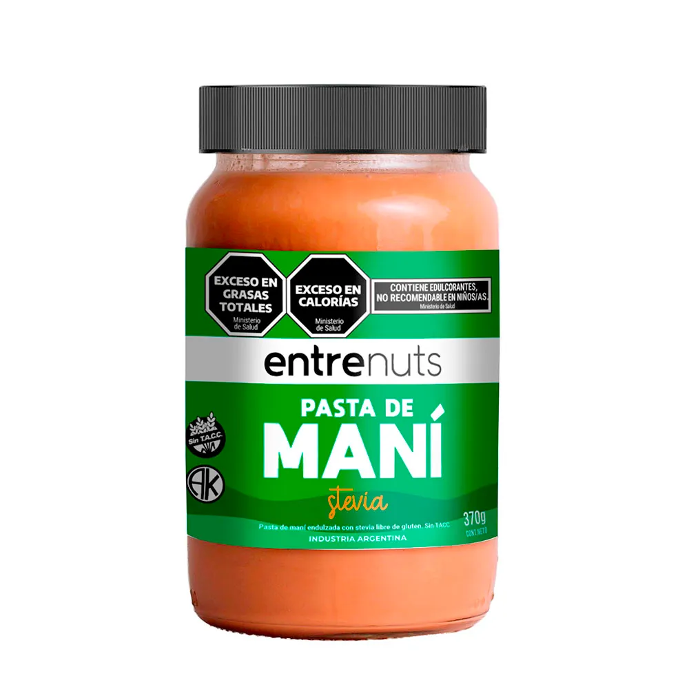 PASTA DE MANI STEVIA ENTRENUTS 370 G