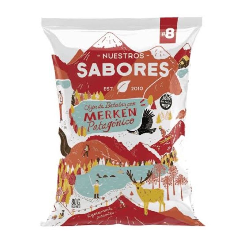 CHIPS BATATAS CON MERKEN NUESTROS SABORES 80 G