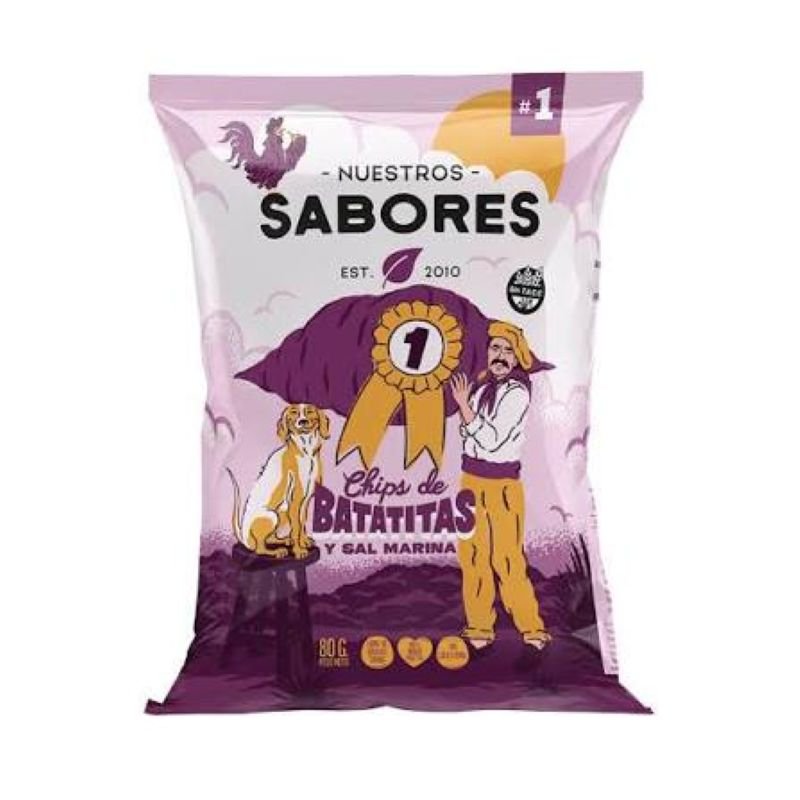 CHIPS DE BATATITAS NUESTROS SABORES 80 G