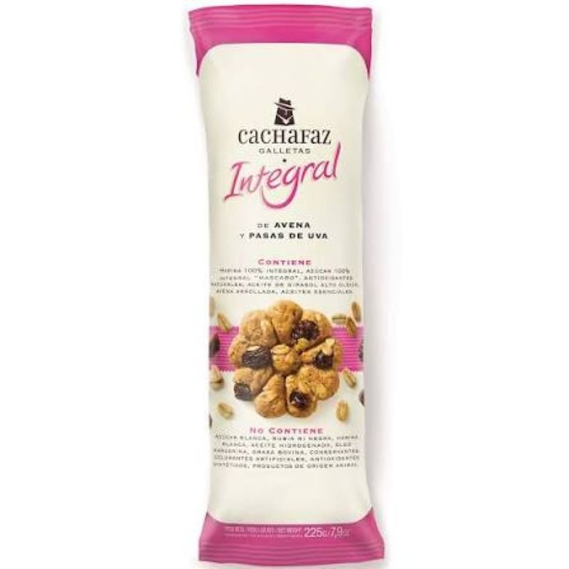 GALLETAS DE AVENA Y PASAS DE UVA CACHAFAZ 225 G