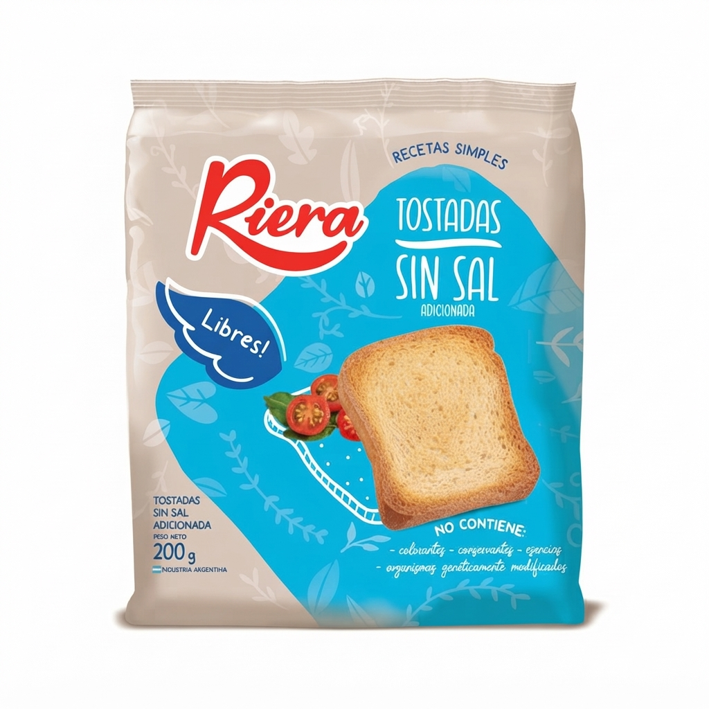 TOSTADAS SIN SAL RIERA 200GR