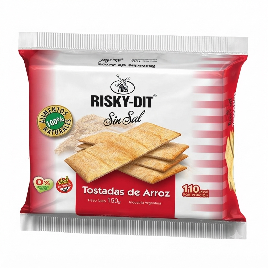 TOSTADAS DE ARROZ SIN SAL RISKY DIT 150GR