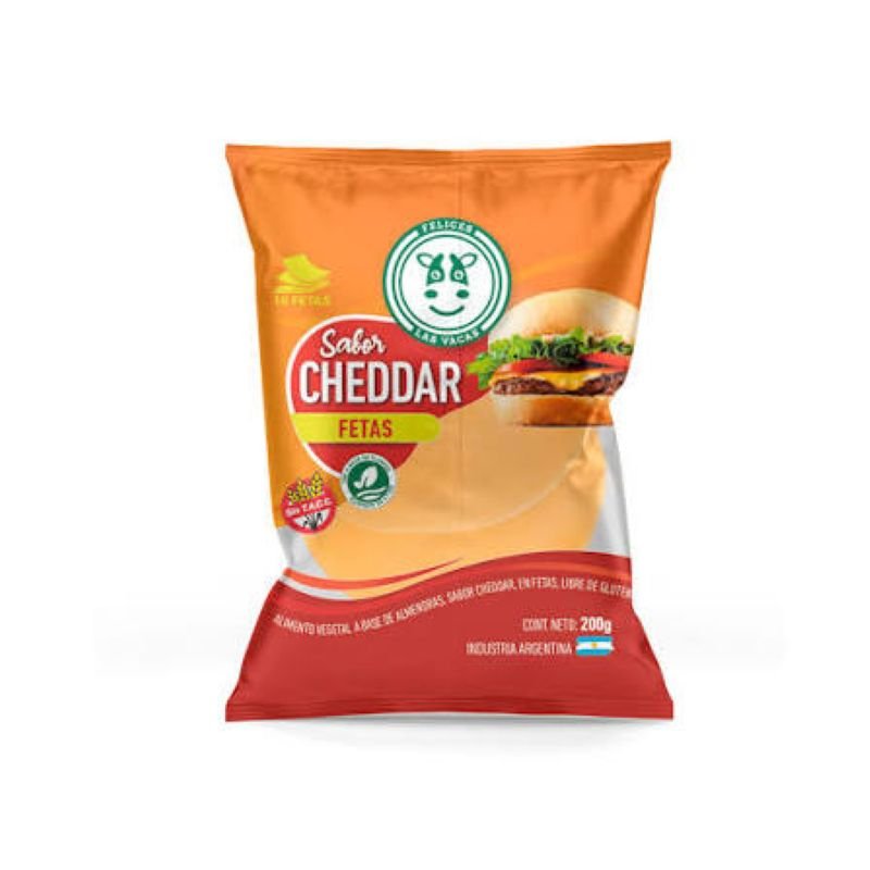 CHEDDAR FETAS FELICES LAS VACAS 150 G