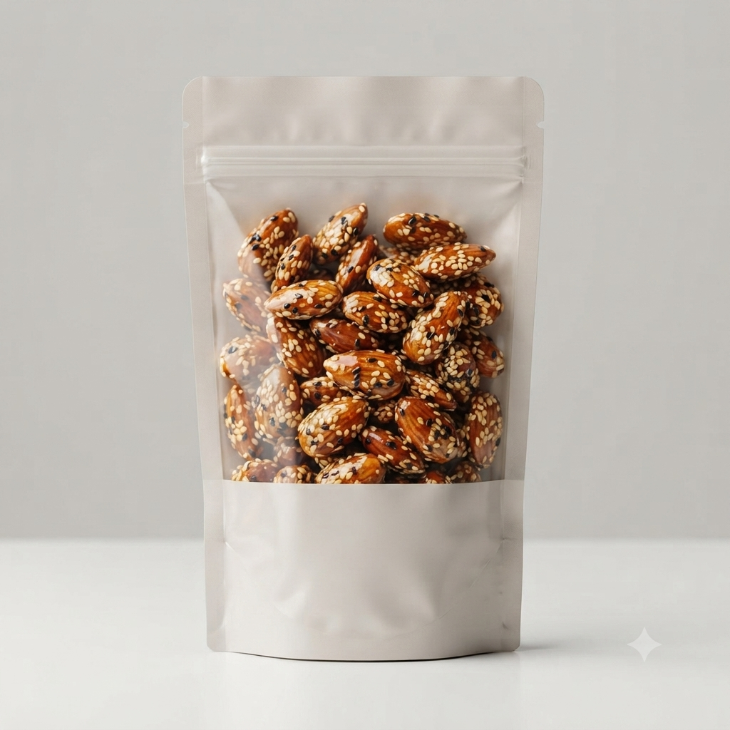 ALMENDRAS CARAMELIZADAS CON SESAMO