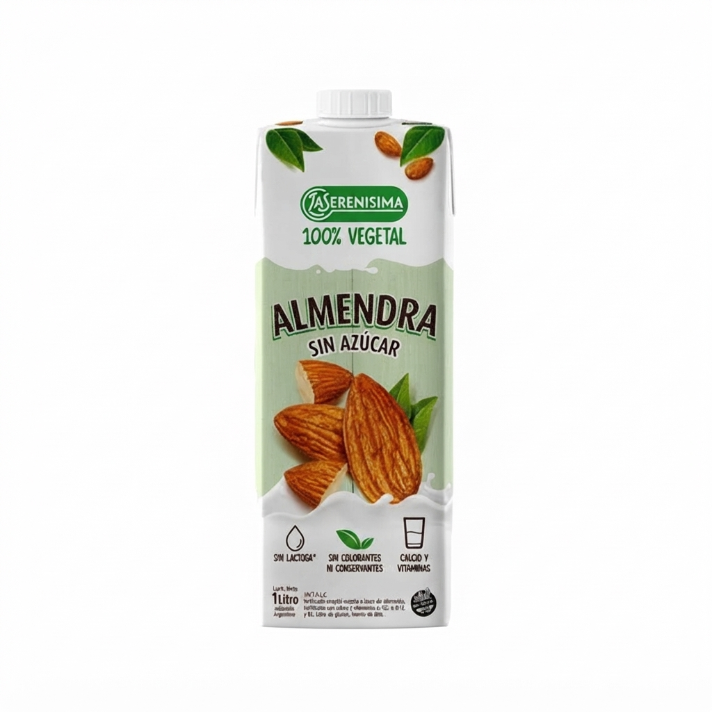 LECHE DE ALMENDRA LA SERENISIMA SIN AZUCAR 1 L