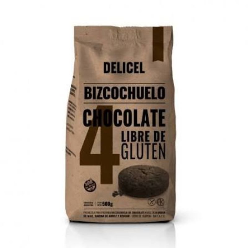 PREMEZCLA BIZCOCHUELO CHOCOLATE DELICEL 500 G