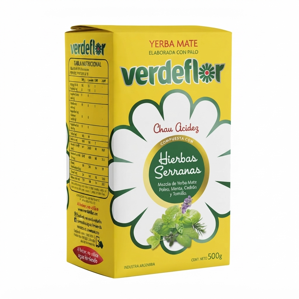 YERBA MATE HIERBAS SERRANAS VERDEFLOR 500 G